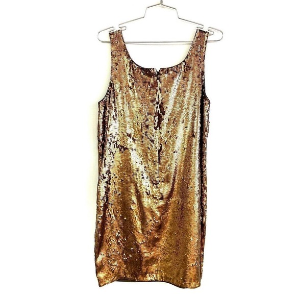 Lauren Ralph Lauren Sequined Shift Dress Copper Womens 6 S NWT $295 Flapper - Picture 5 of 6